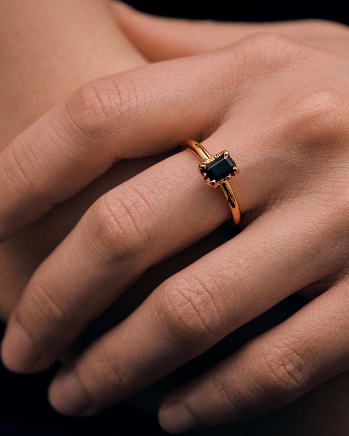 Single Onyx Lava Ring 詳細画像