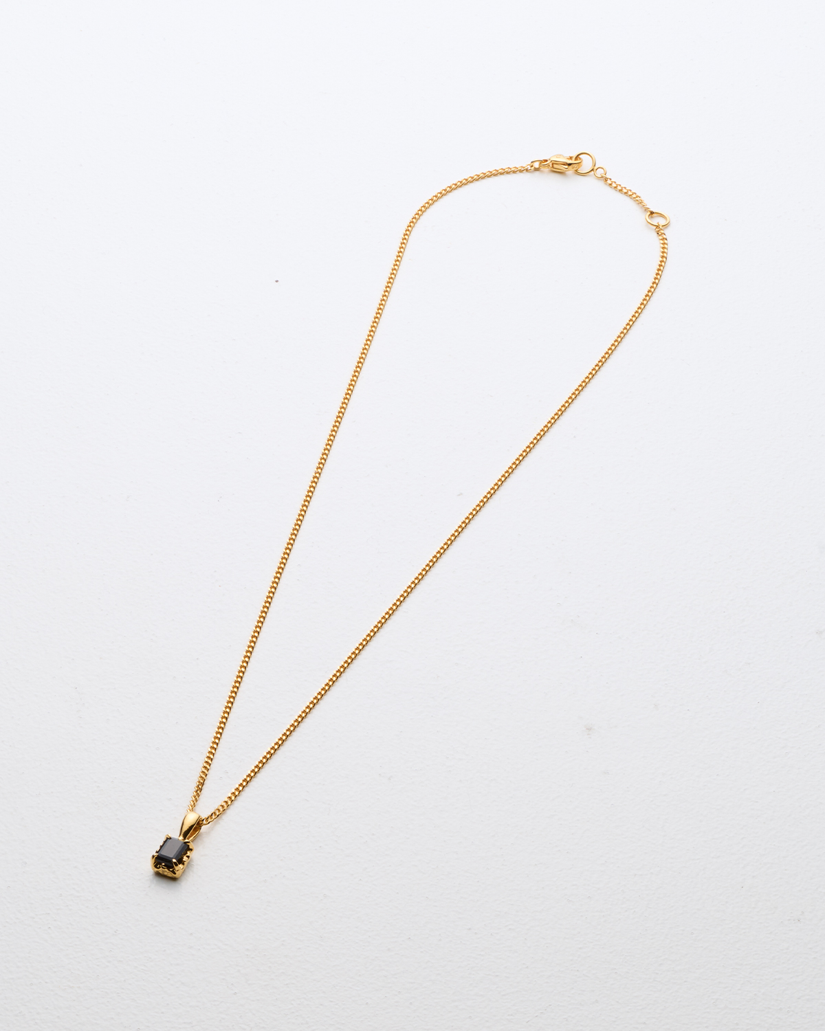 Single Onyx Lava Necklace