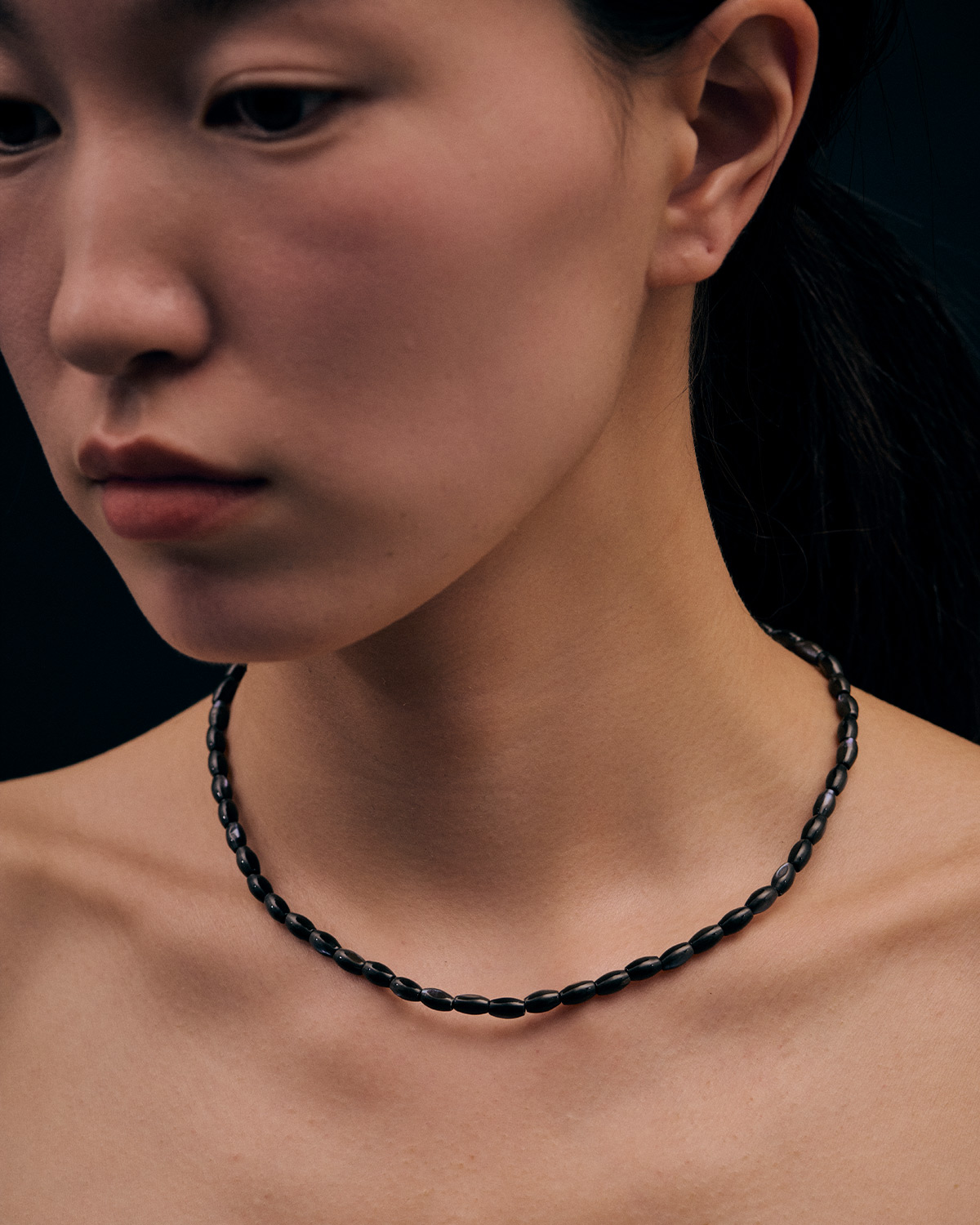 French Shell Beads Necklace 詳細画像