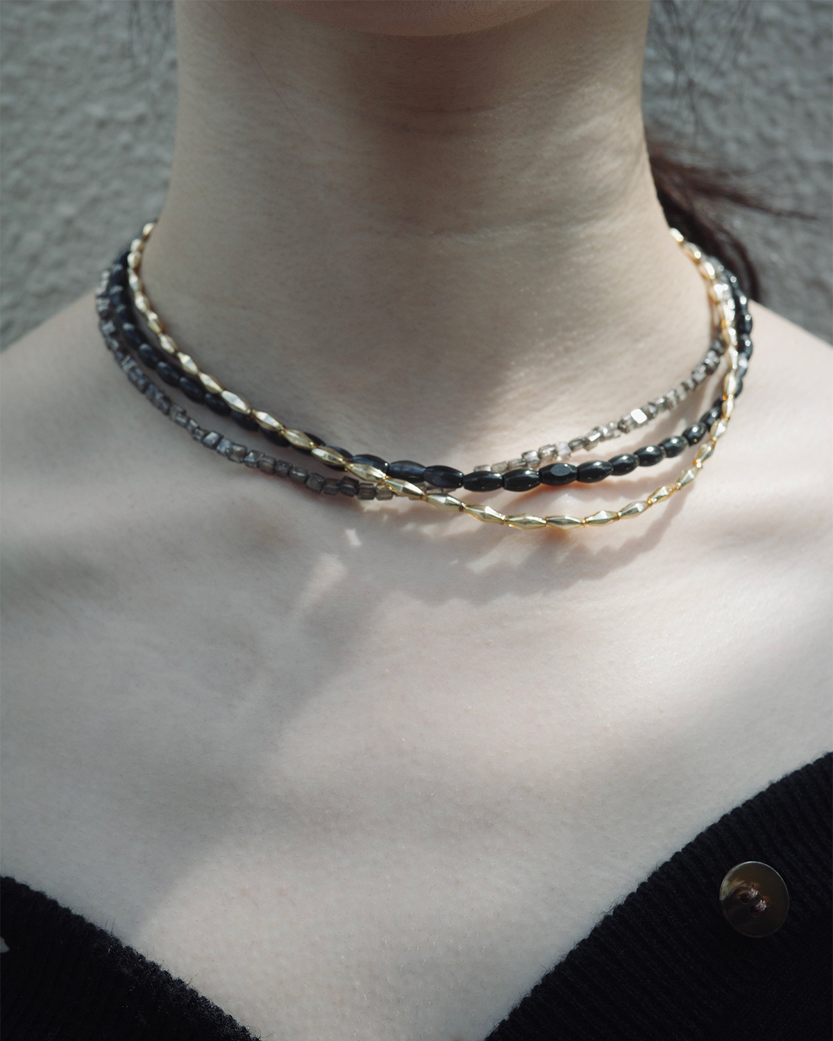 French Shell Beads Necklace 詳細画像
