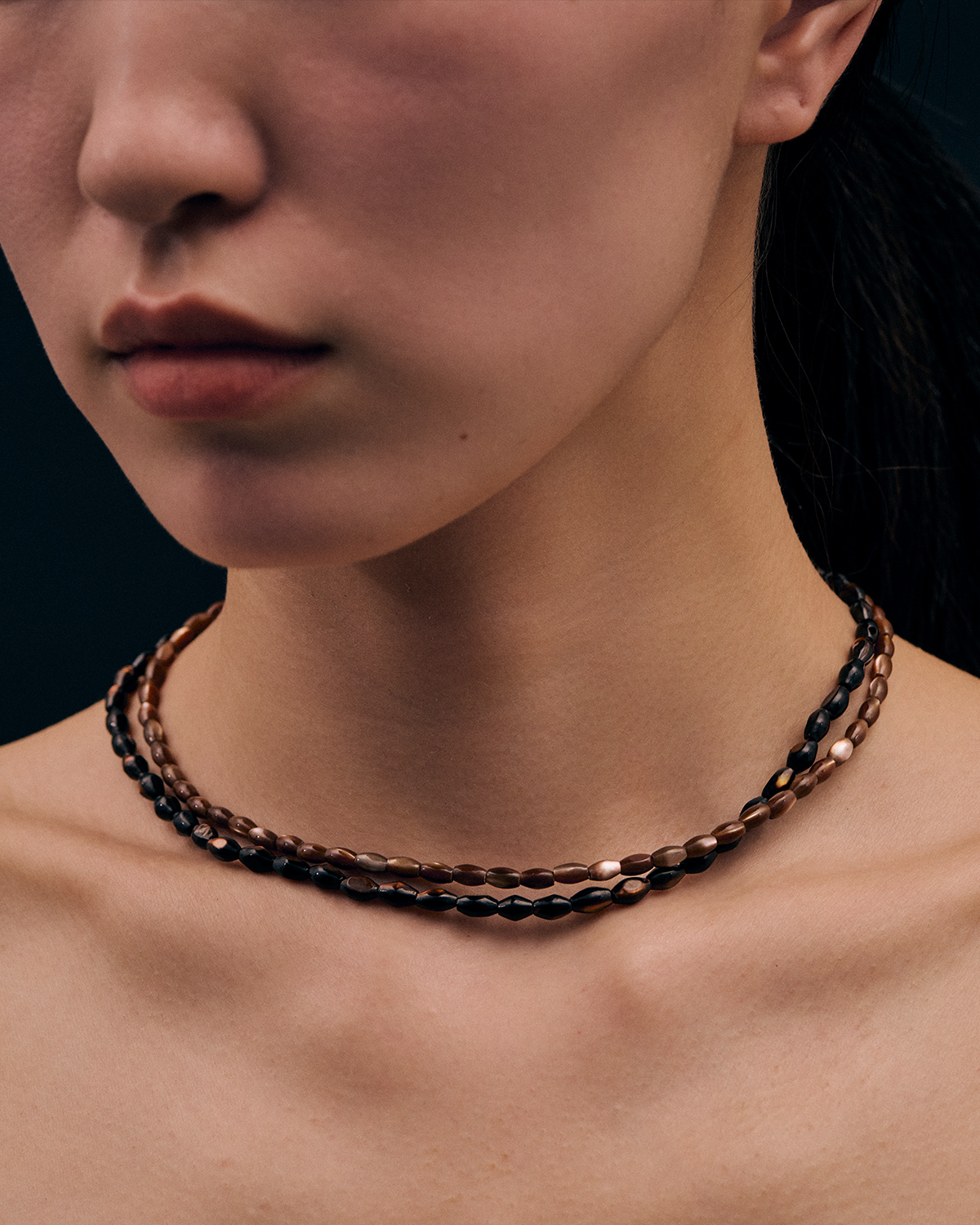 French Shell Beads Necklace 詳細画像