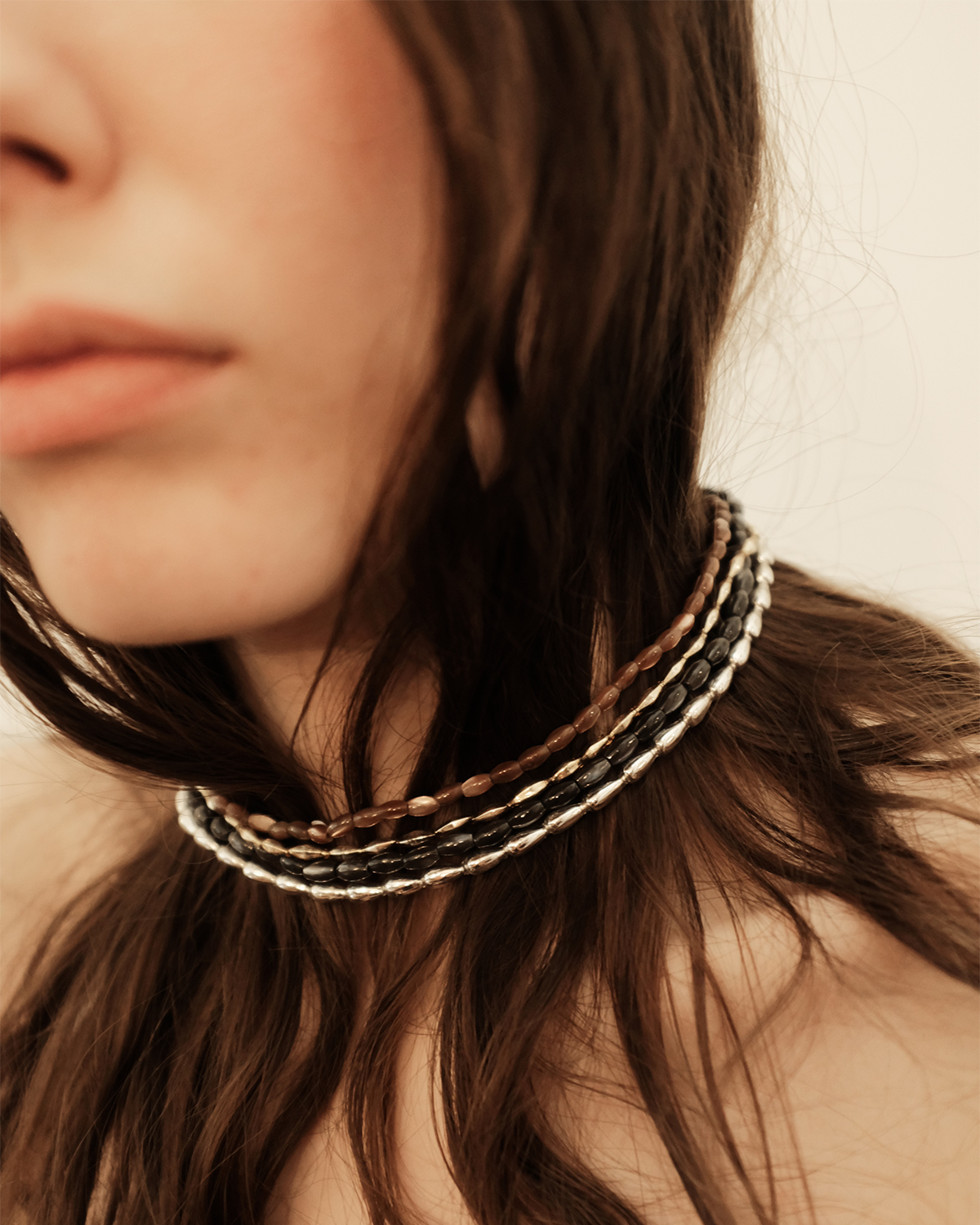 Souffl&eacute; Beads Tane Gold Neckless  詳細画像