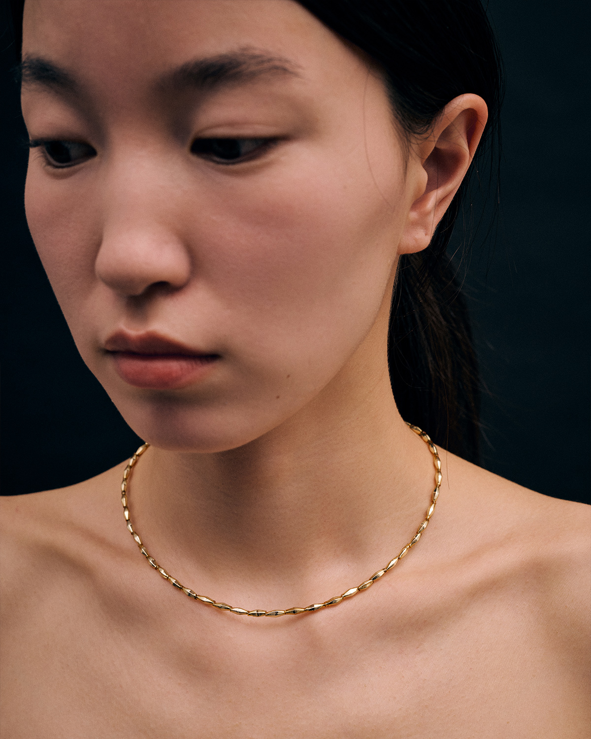 Souffl&eacute; Beads Tane Gold Neckless  詳細画像