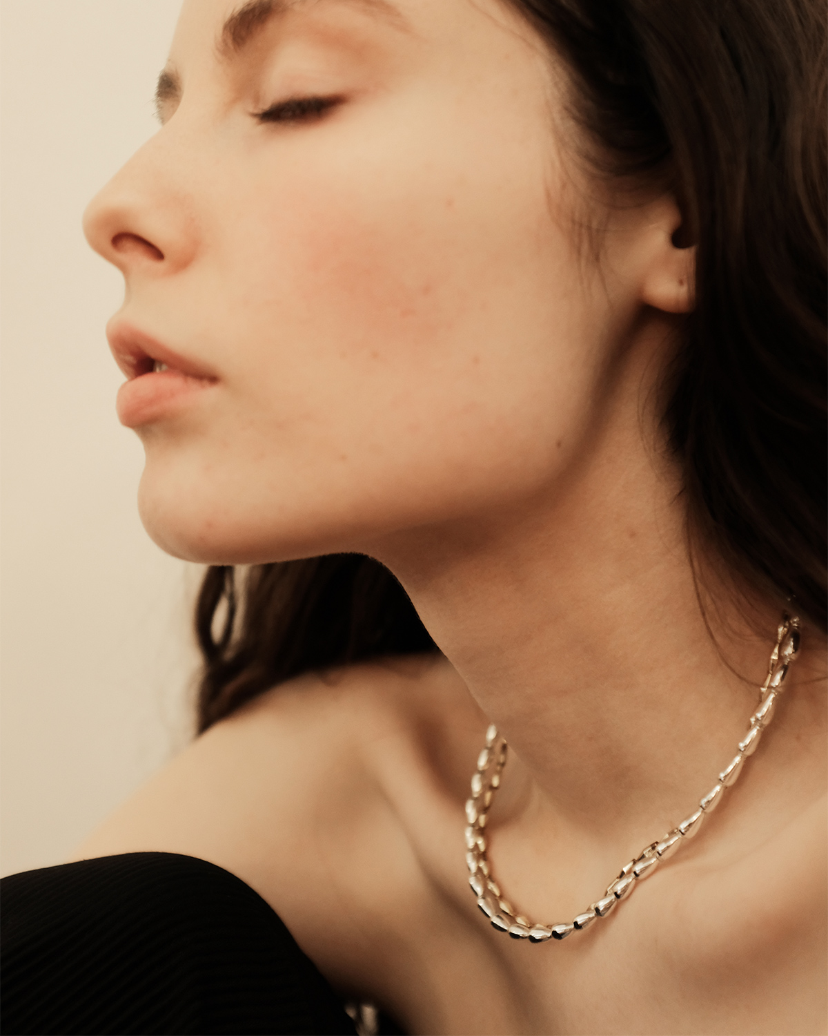 Souffl&eacute; Beads Tane Gold Neckless  詳細画像