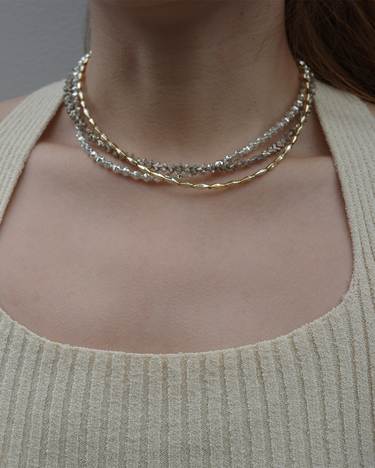 Souffle Beads Tane Gold Necklace 詳細画像