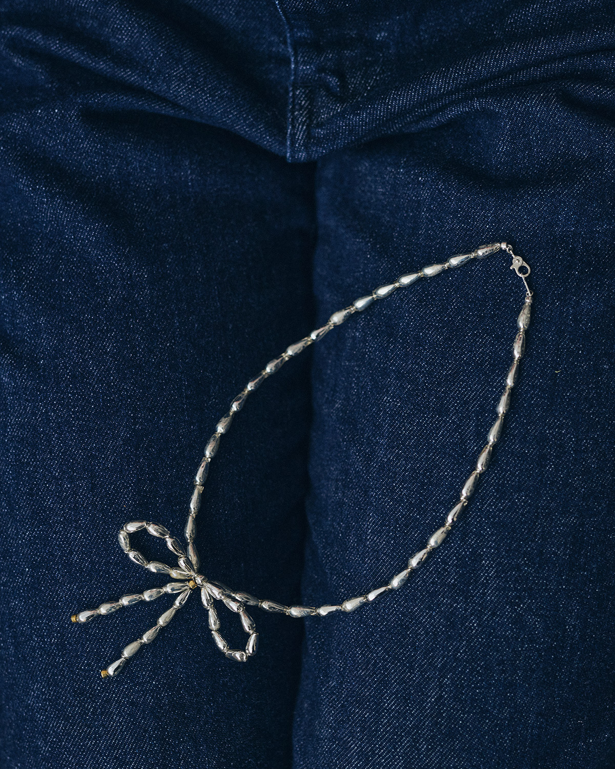 Souffl&eacute; Beads Ribbon Neckless  詳細画像