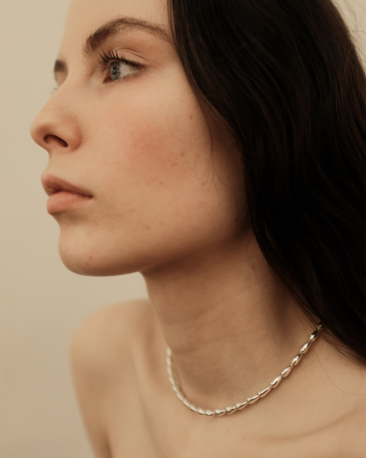 Souffl&eacute; Beads Ribbon Neckless  詳細画像