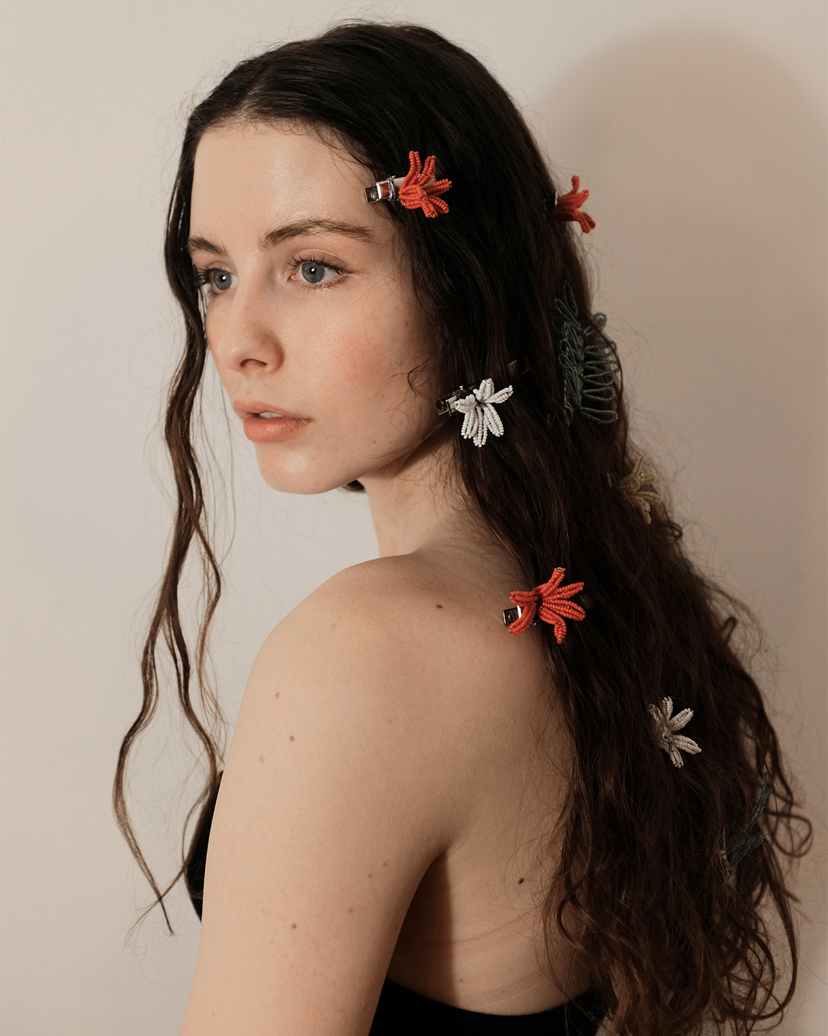 Leaf Beads Hair Clip 詳細画像