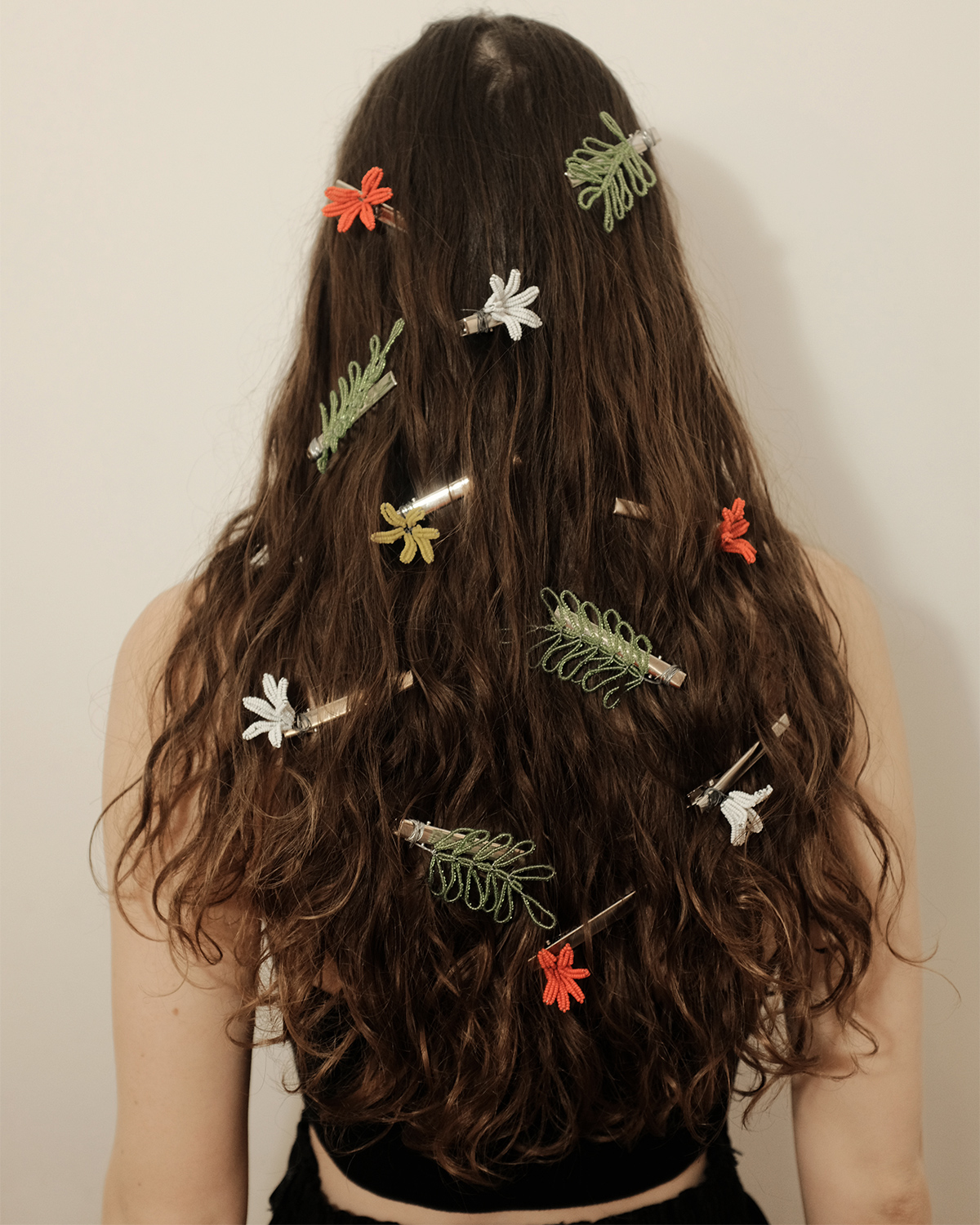 Flower Beads Hair Clip 詳細画像