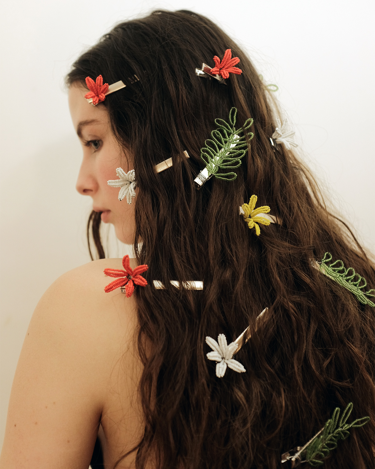 Flower Beads Hair Clip 詳細画像