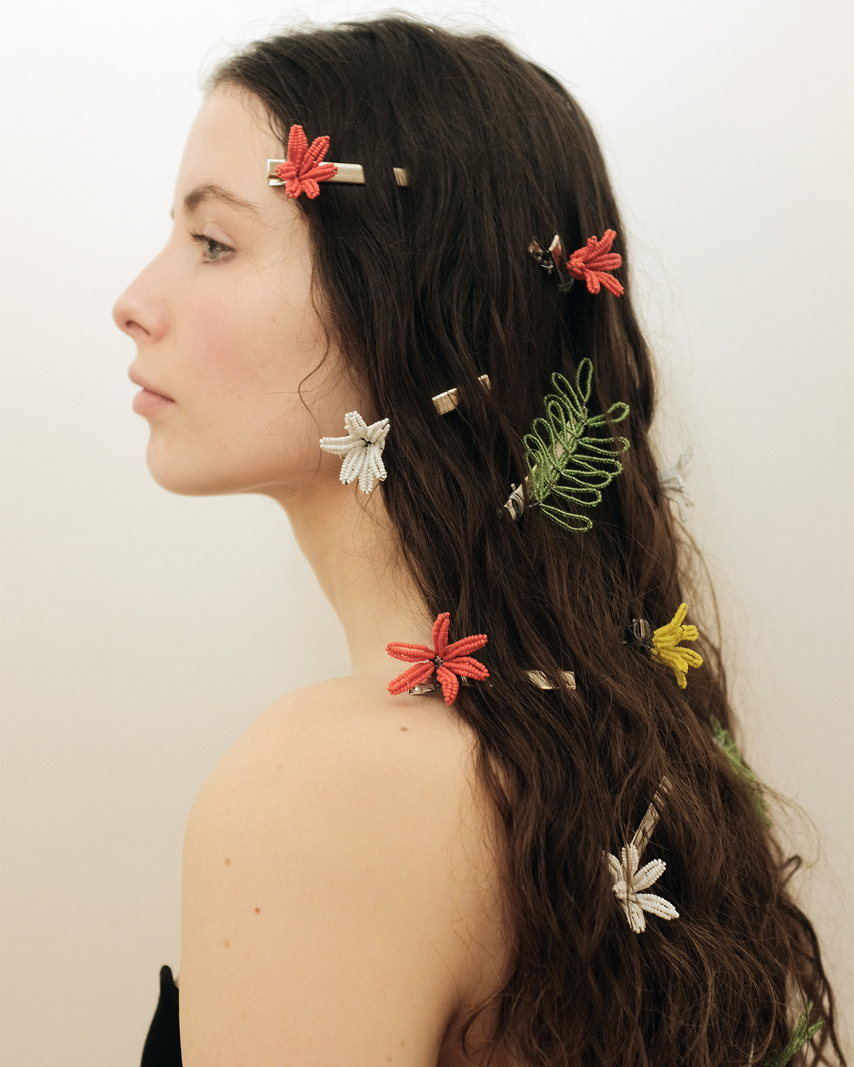 Flower Beads Hair Clip 詳細画像