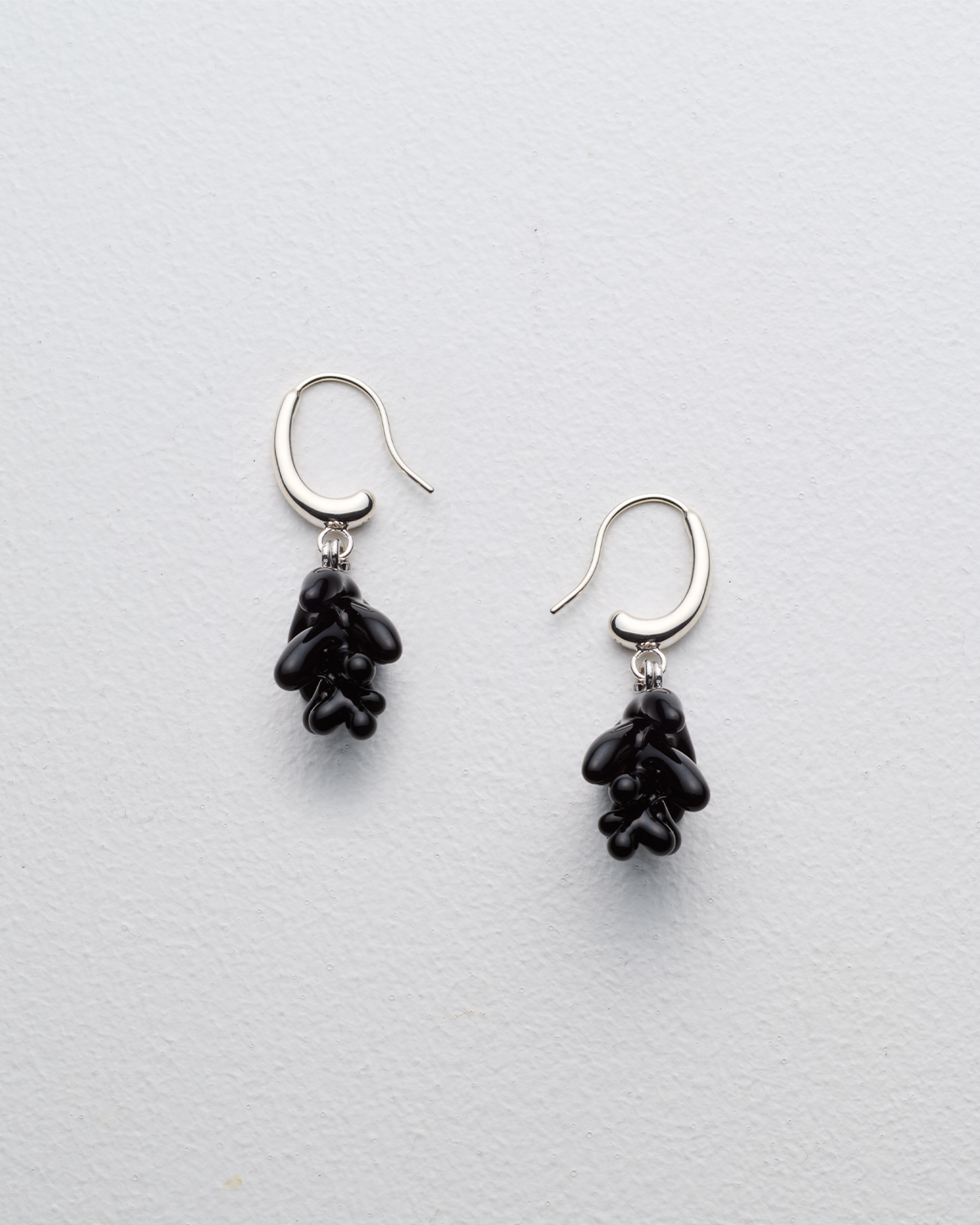 Coral Glass Earrings 詳細画像